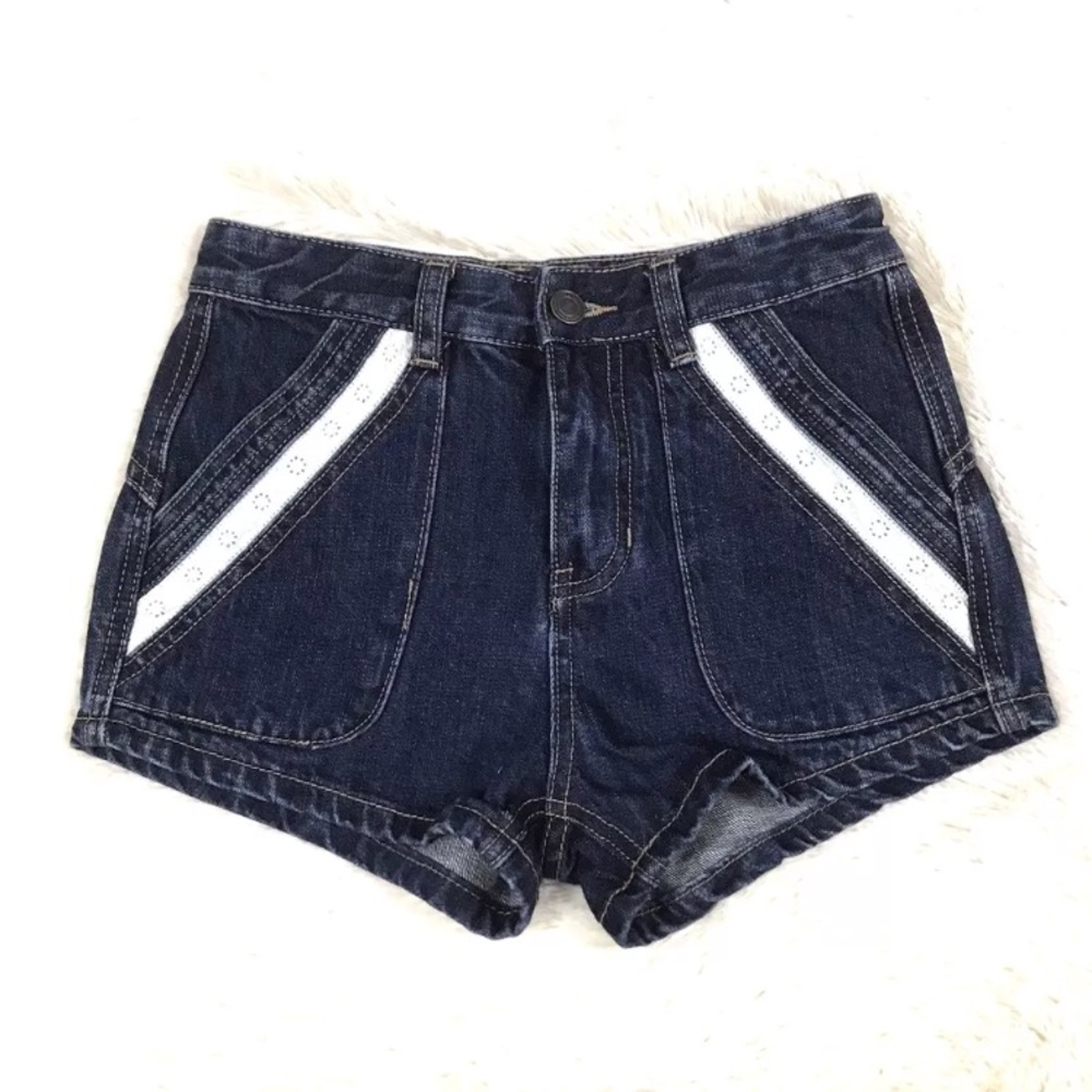 NWOT Free People High Waisted Shorts Lace Detail